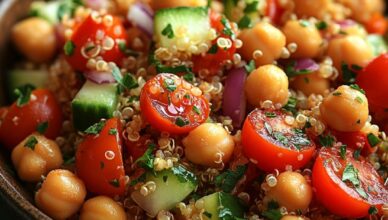 quinoa and chickpea protein salad